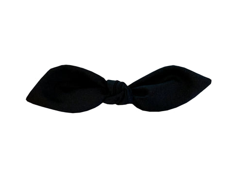 Navy and White Geometric Hair Bow